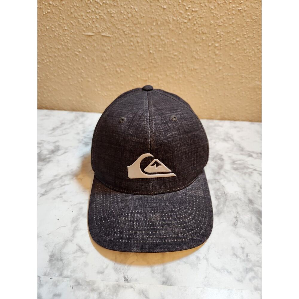 Quiksilver Dark Gray Logo Outdoors Hiking Surfing Fitted Hat Cap L/XL